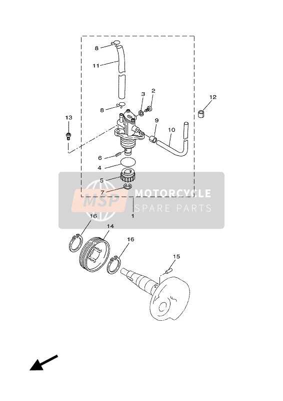 Yamaha EW50N STUNT NAKED 2004 Oliepomp voor een 2004 Yamaha EW50N STUNT NAKED